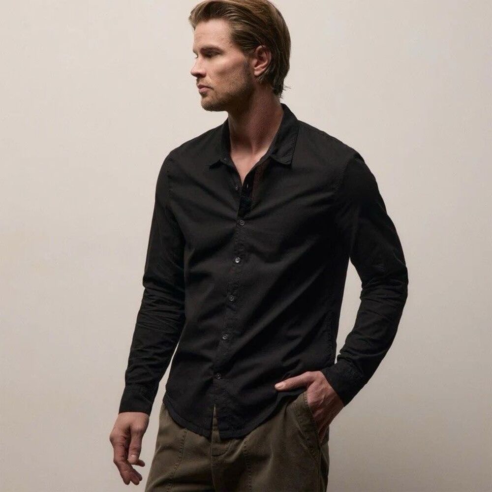 James Perse Standard Shirt Mens 4  Black